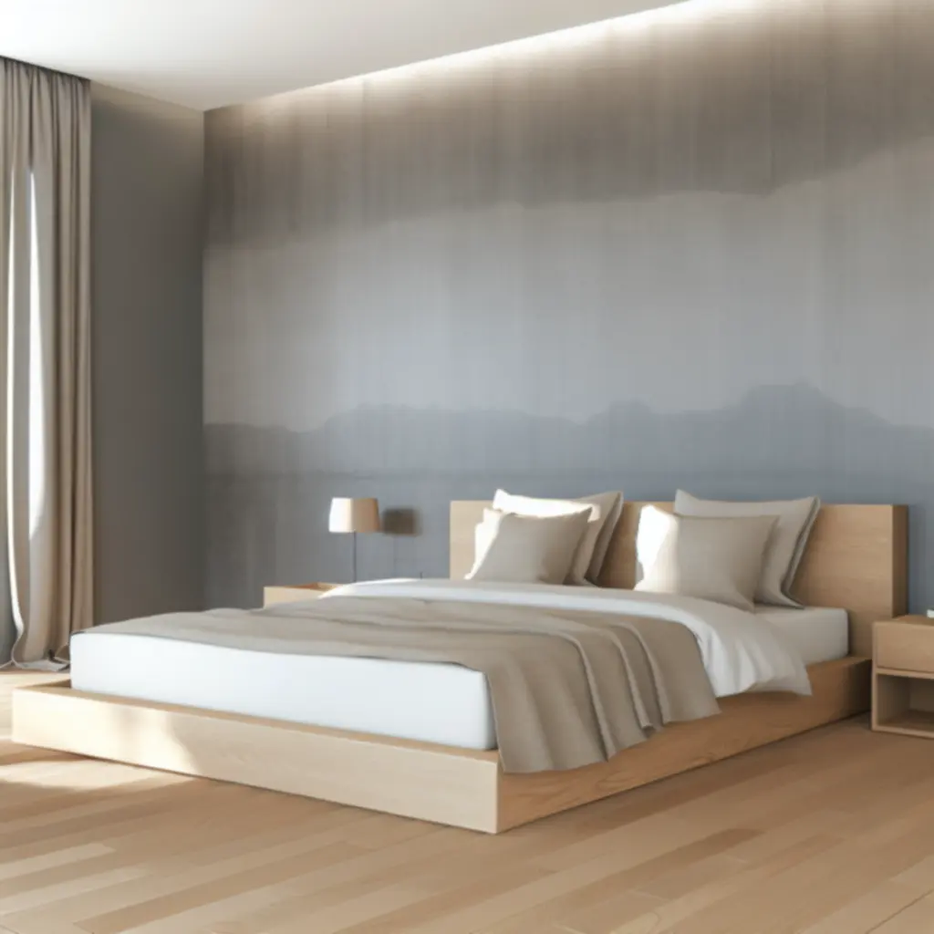 Przytulna sypialnia z naturalnymi materiałami