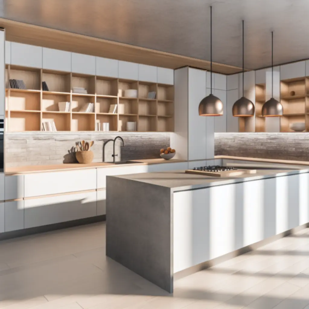 Nowoczesna kuchnia z wyspą, projekt i realizacja