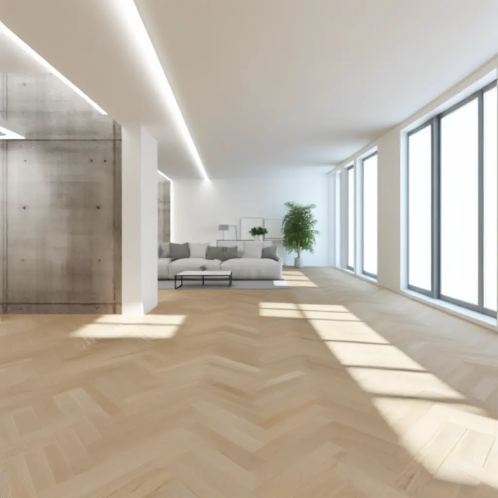 Nowoczesna przestrzeń dziennego pokoju z otwartą kuchnią