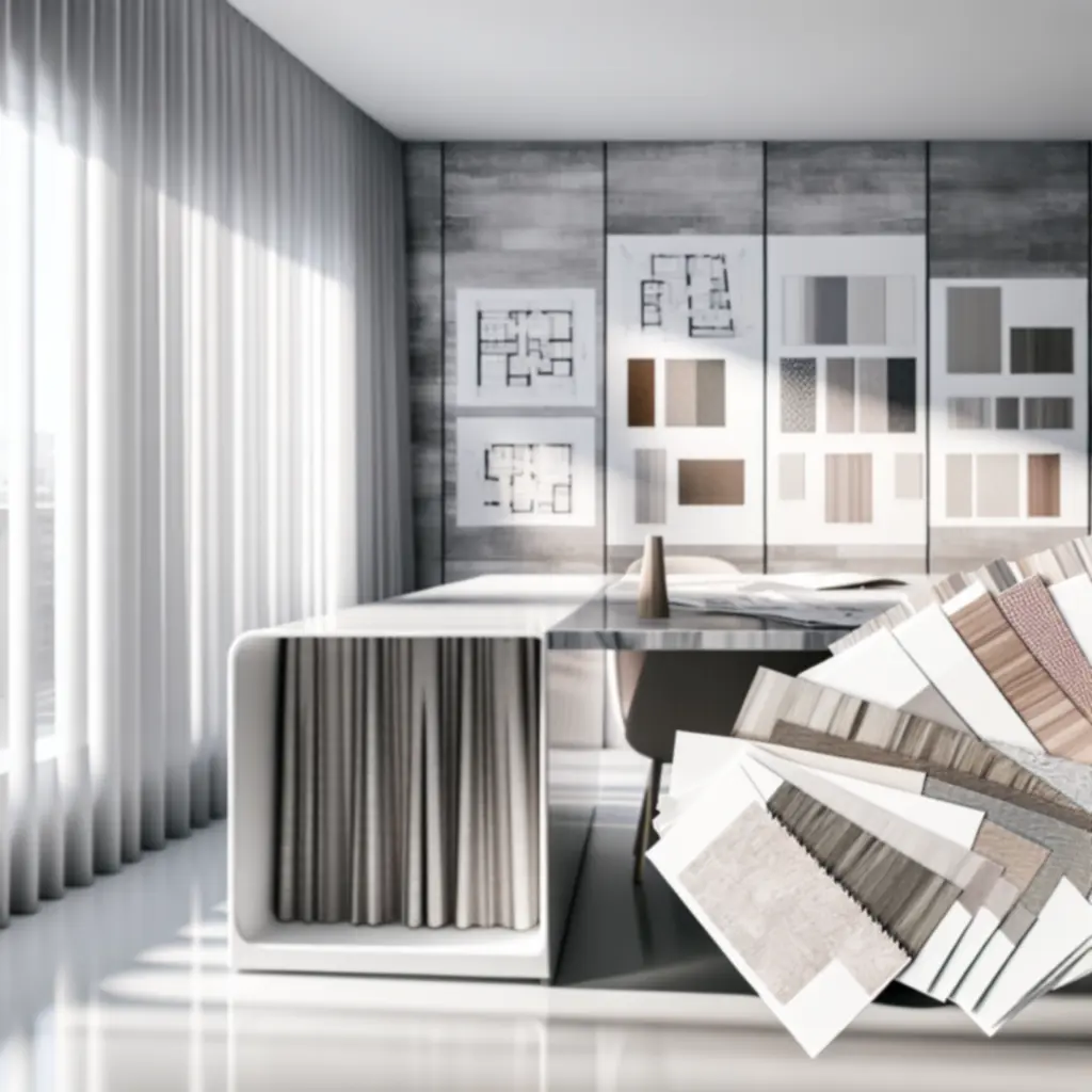 Koncepcja architektoniczna i próbki materiałów