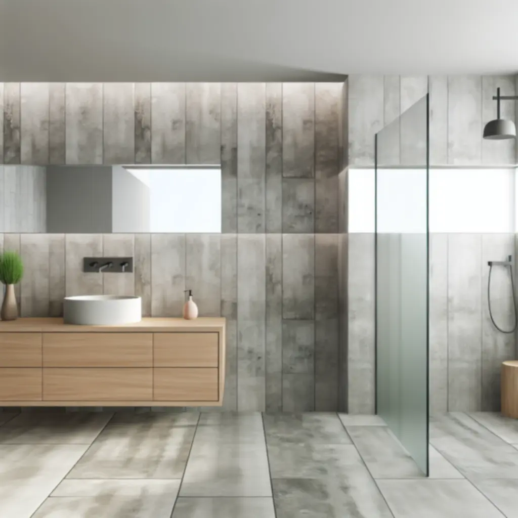 Elegancka łazienka po renowacji z naturalnym kamieniem