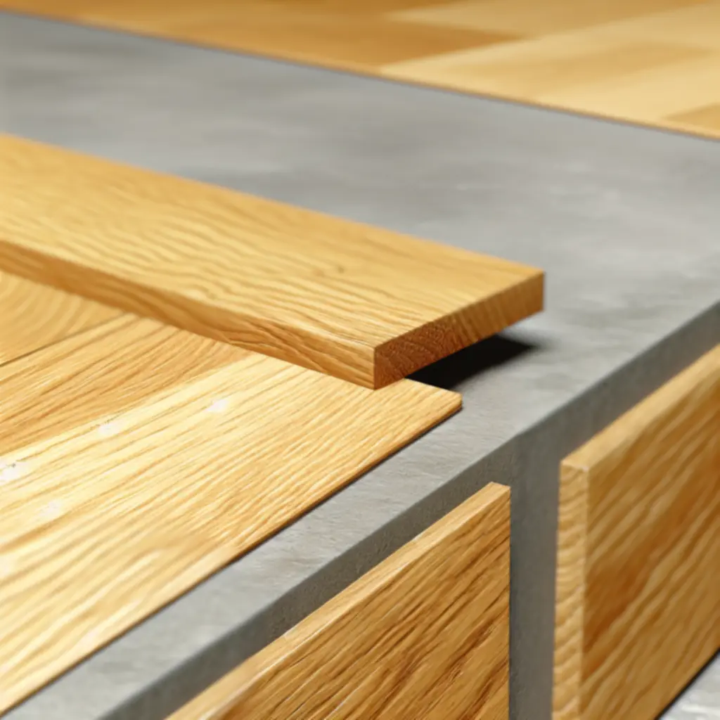 Naturalny parkiet i drewniane elementy w wnętrzu